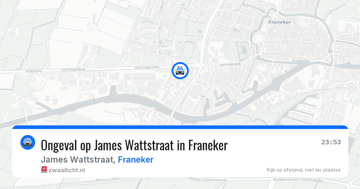 Ongeval op James Wattstraat in Franeker — 13 mrt 2026