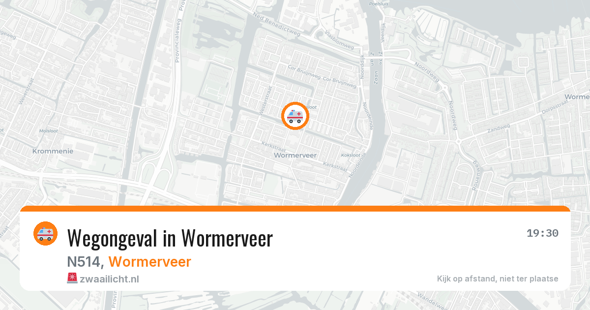 Wegongeval in Wormerveer — 16 apr 2026