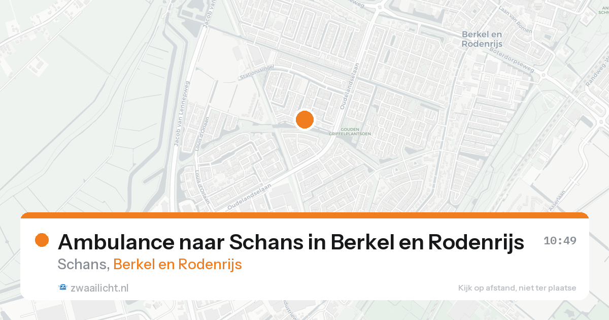 Ambulance naar Schans in Berkel en Rodenrijs — 19 aug 2026