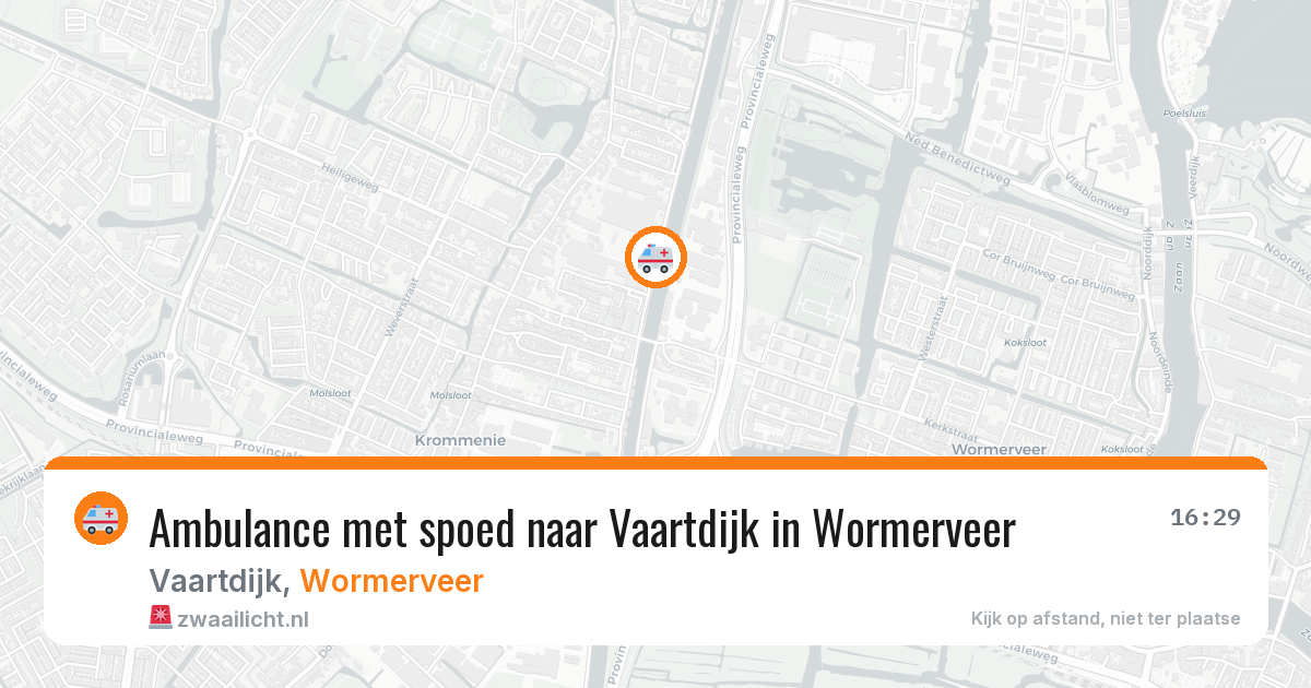 Ambulance met spoed naar Vaartdijk in Wormerveer — 19 jun 2026