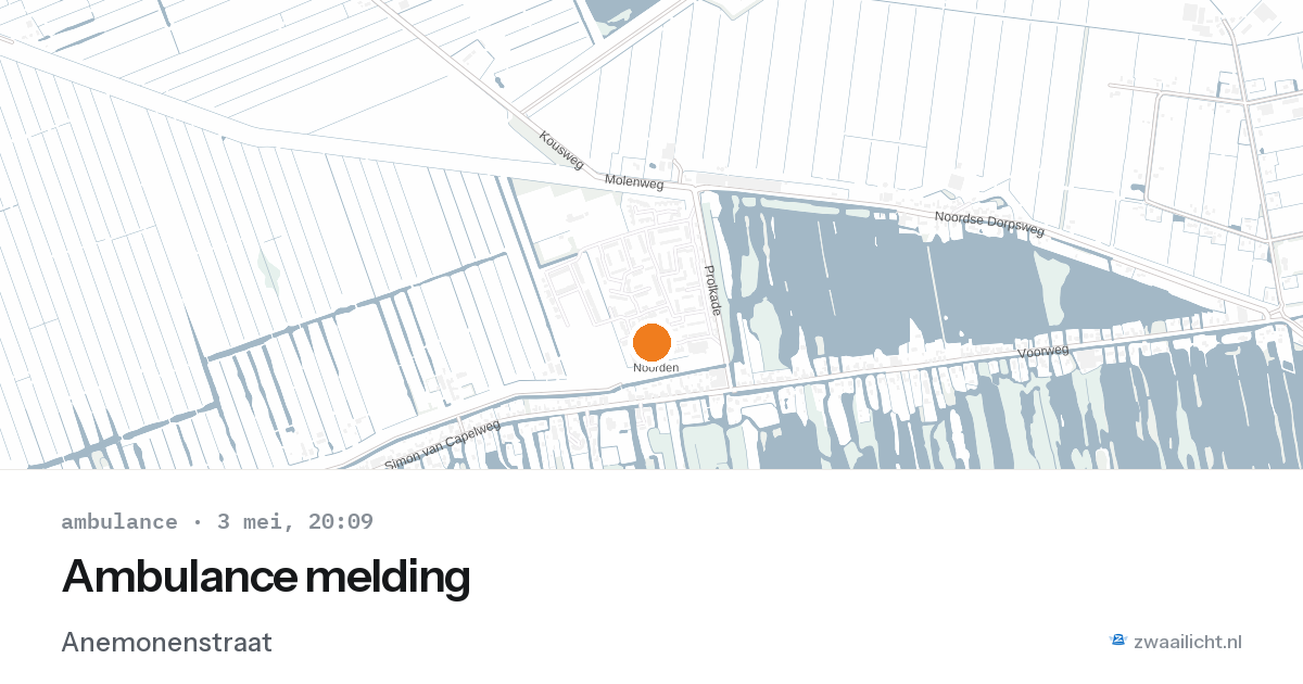 Ambulance melding — 3 mei 2026