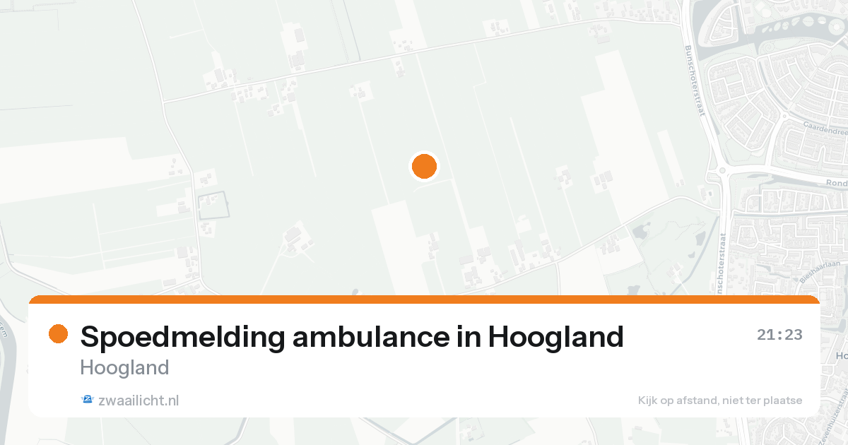 Spoedmelding ambulance in Hoogland — 15 aug 2026