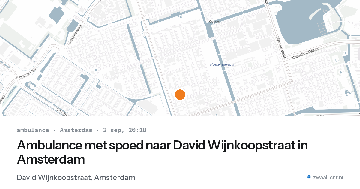 Ambulance met spoed naar David Wijnkoopstraat in Amsterdam — 2 sep 2026