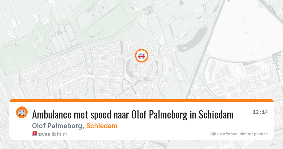 Ambulance met spoed naar Olof Palmeborg in Schiedam — 24 jun 2026