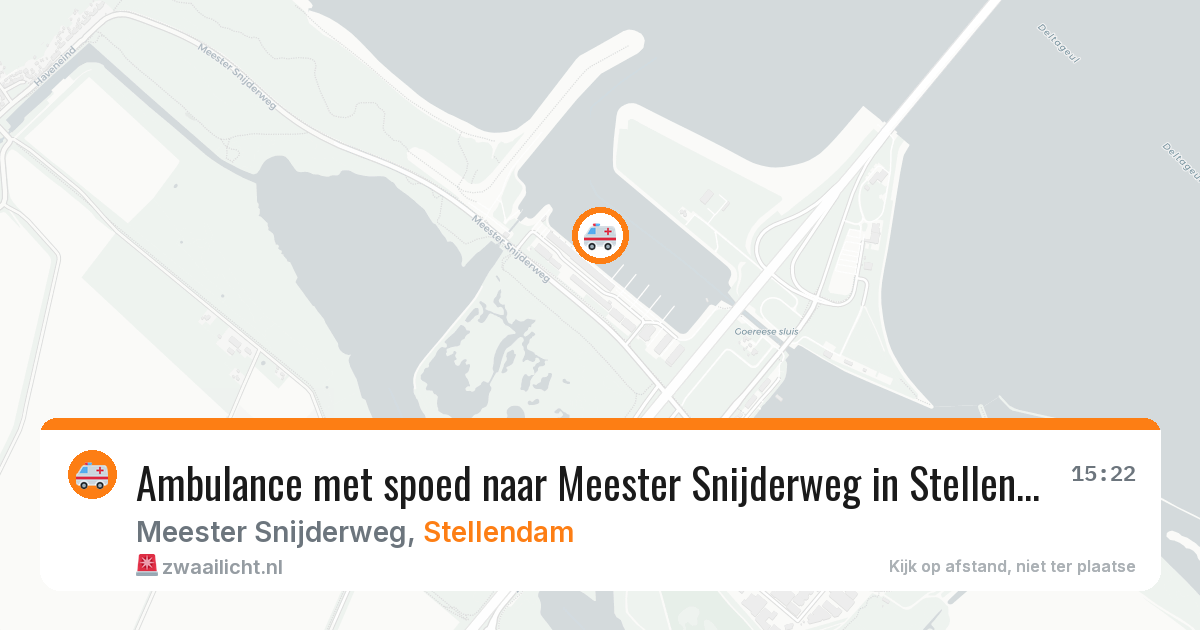 Ambulance met spoed naar Meester Snijderweg in Stellendam — 14 jun 2026