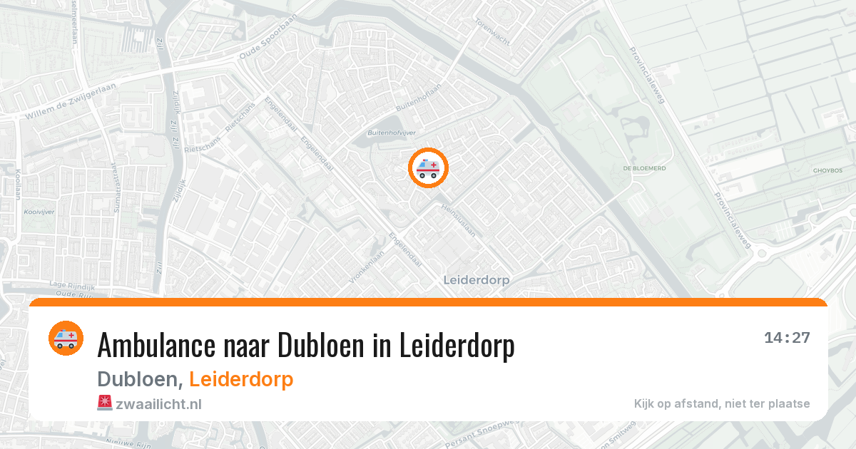 Ambulance naar Dubloen in Leiderdorp — 26 mrt 2026