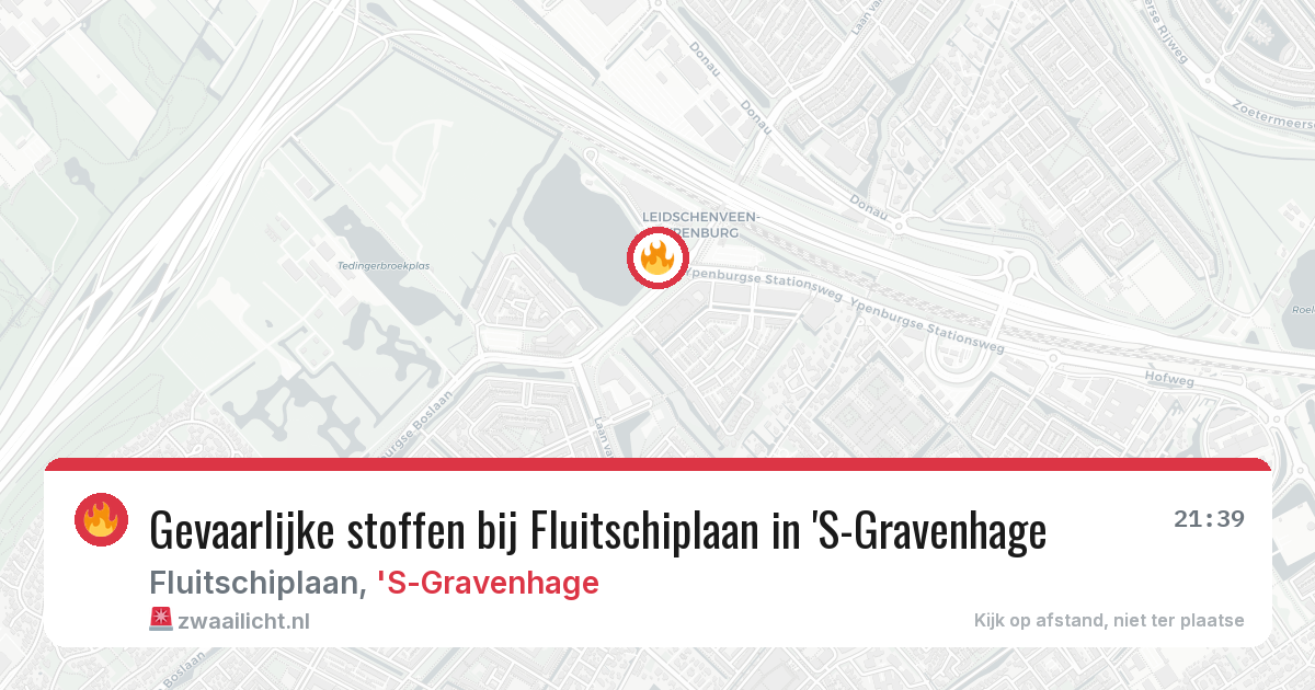 Gevaarlijke stoffen bij Fluitschiplaan in 'S-Gravenhage — 9 aug 2026