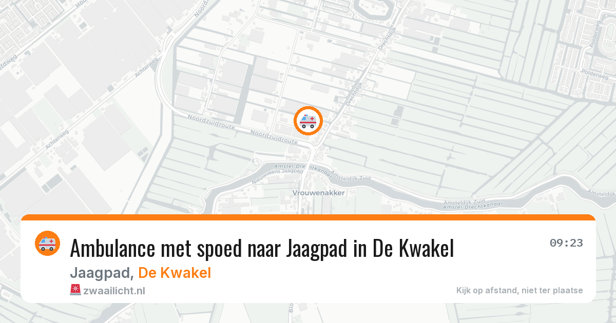 Ambulance met spoed naar Jaagpad in De Kwakel — 22 jul 2026