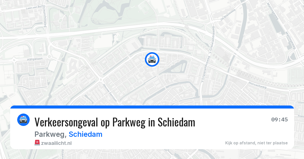 Verkeersongeval op Parkweg in Schiedam — 19 mei 2026