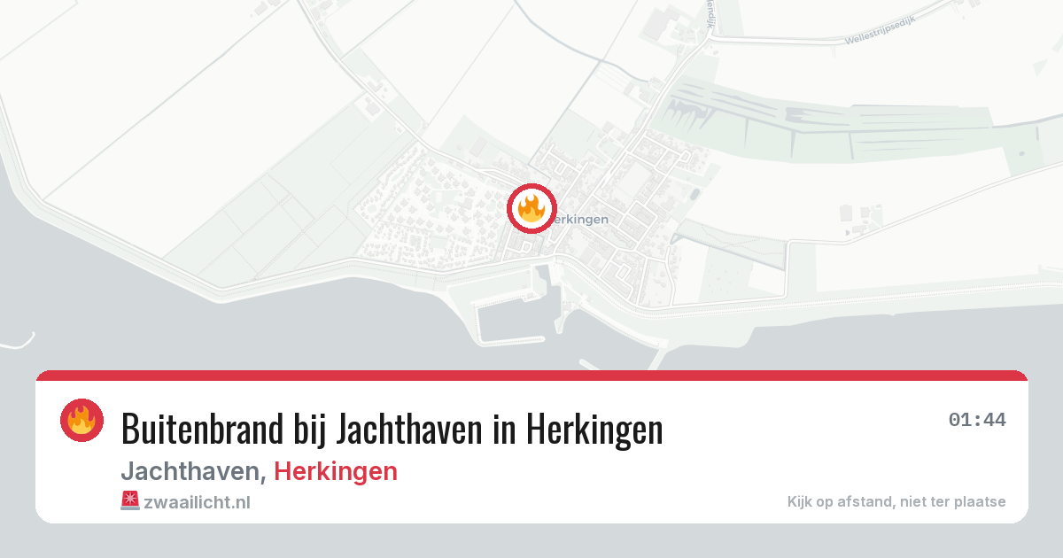 Buitenbrand bij Jachthaven in Herkingen — 12 aug 2026
