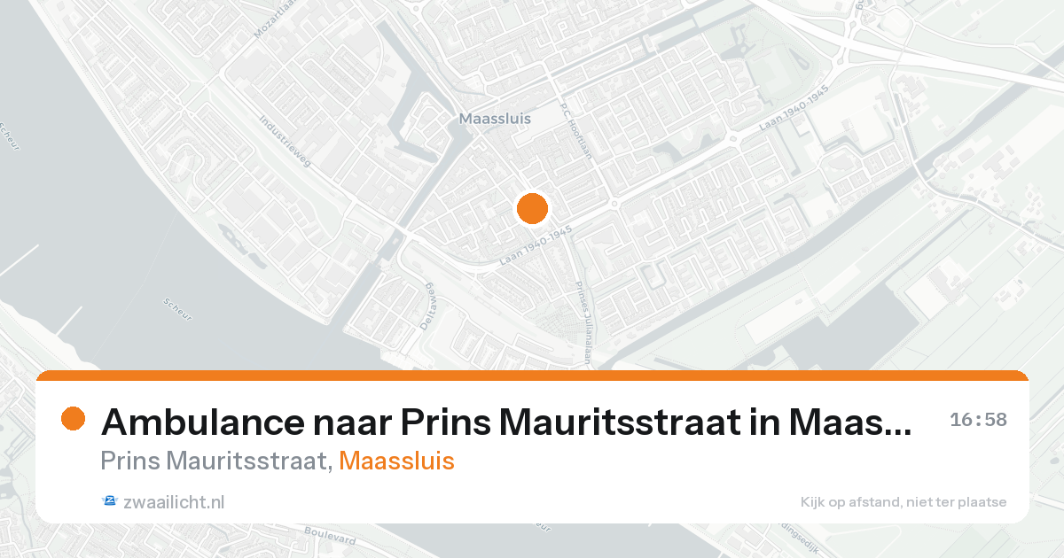 Ambulance naar Prins Mauritsstraat in Maassluis — 15 aug 2026
