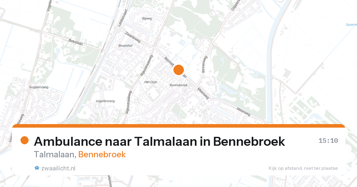 Ambulance naar Talmalaan in Bennebroek — 13 jun 2026