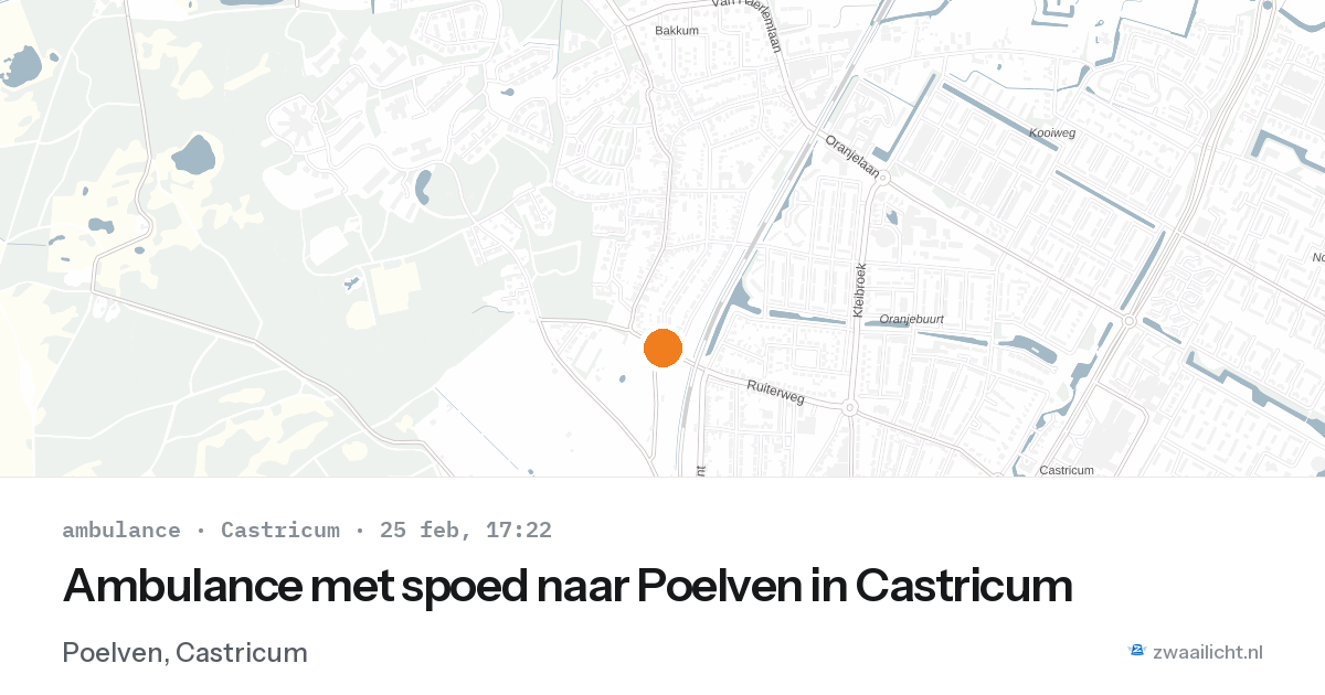 Ambulance met spoed naar Poelven in Castricum — 6 feb 2026