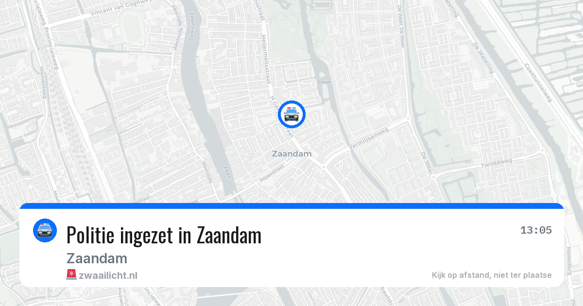 Politie ingezet in Zaandam — 28 apr 2026 | 🚨 Zwaailicht.nl