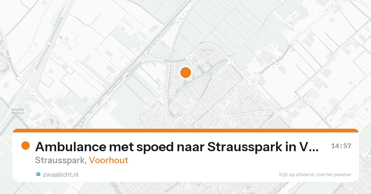 Ambulance met spoed naar Strausspark in Voorhout — 23 aug 2026