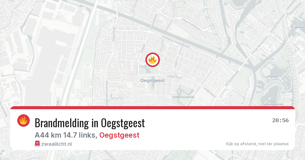 Brandmelding in Oegstgeest — 17 jan 2026