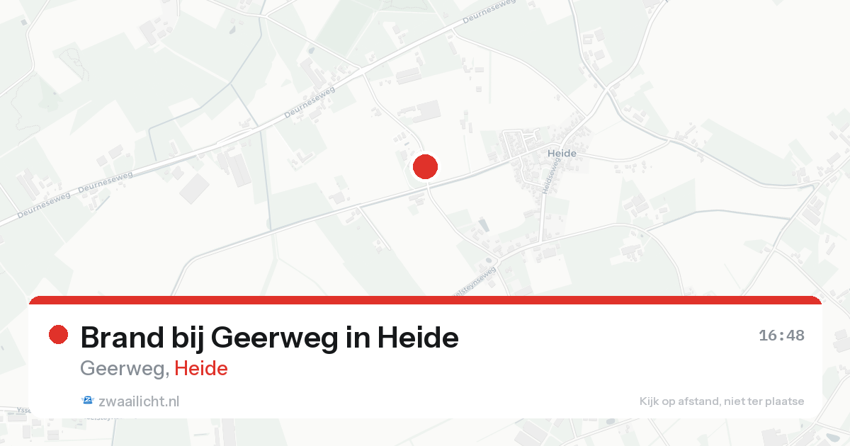 Brand bij Geerweg in Heide — 25 aug 2026