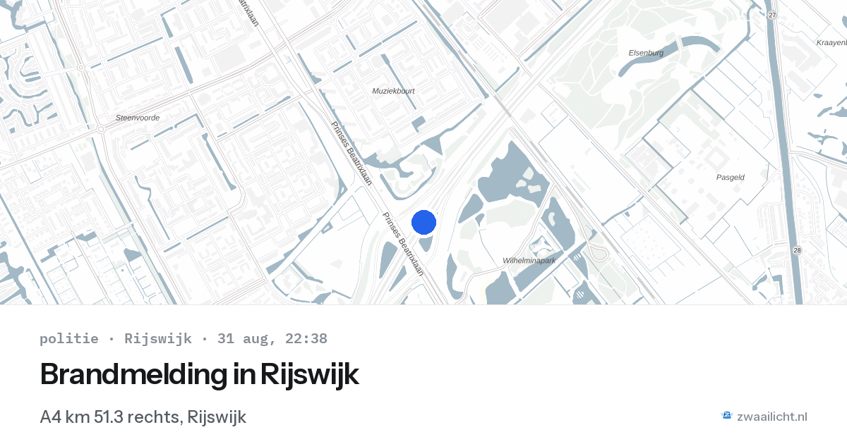 Brandmelding in Rijswijk — 31 aug 2026