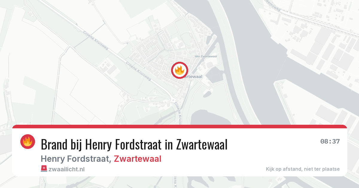Brand bij Henry Fordstraat in Zwartewaal — 11 aug 2026