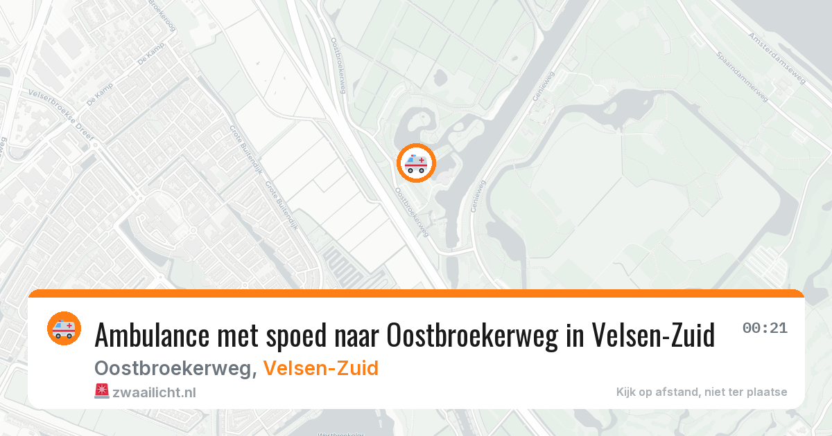 Ambulance met spoed naar Oostbroekerweg in Velsen-Zuid — 8 aug 2026
