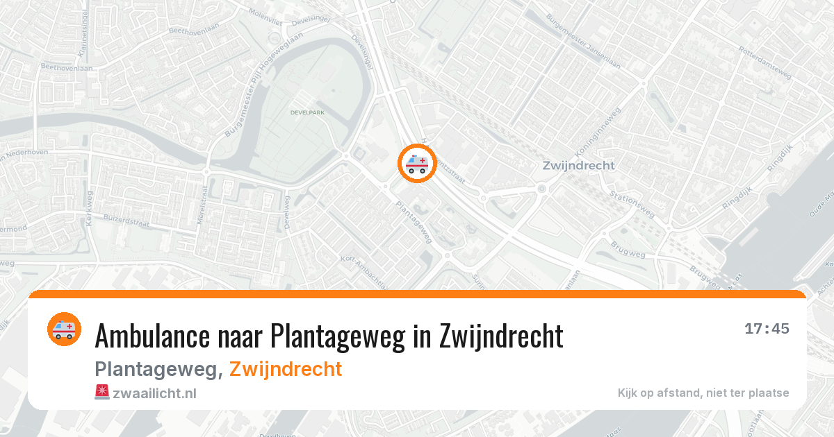 Ambulance naar Plantageweg in Zwijndrecht — 6 jul 2026