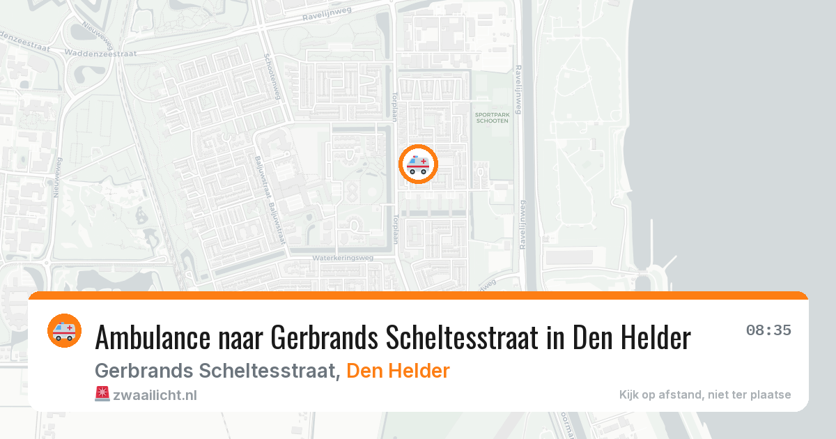 Ambulance naar Gerbrands Scheltesstraat in Den Helder — 24 jun 2026