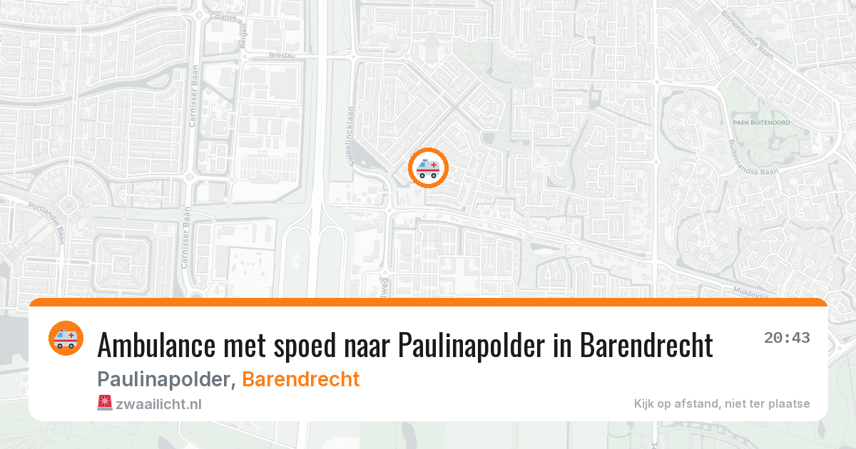 Ambulance met spoed naar Paulinapolder in Barendrecht — 7 jun 2026