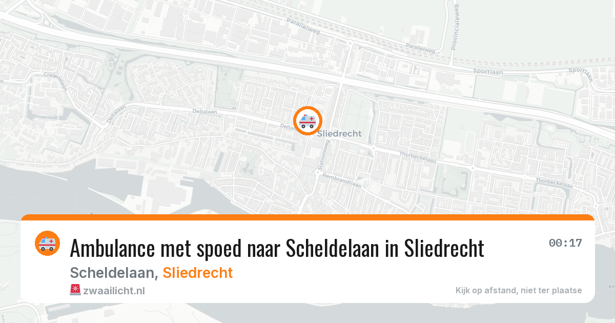 Ambulance met spoed naar Scheldelaan in Sliedrecht — 12 apr 2026