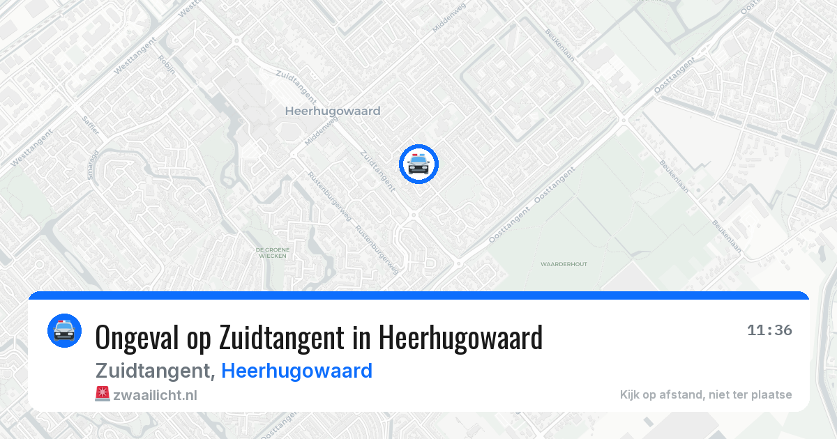 Ongeval op Zuidtangent in Heerhugowaard — 19 jul 2026