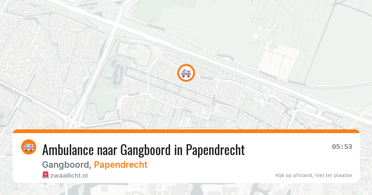 Ambulance naar Gangboord in Papendrecht — 13 mei 2026