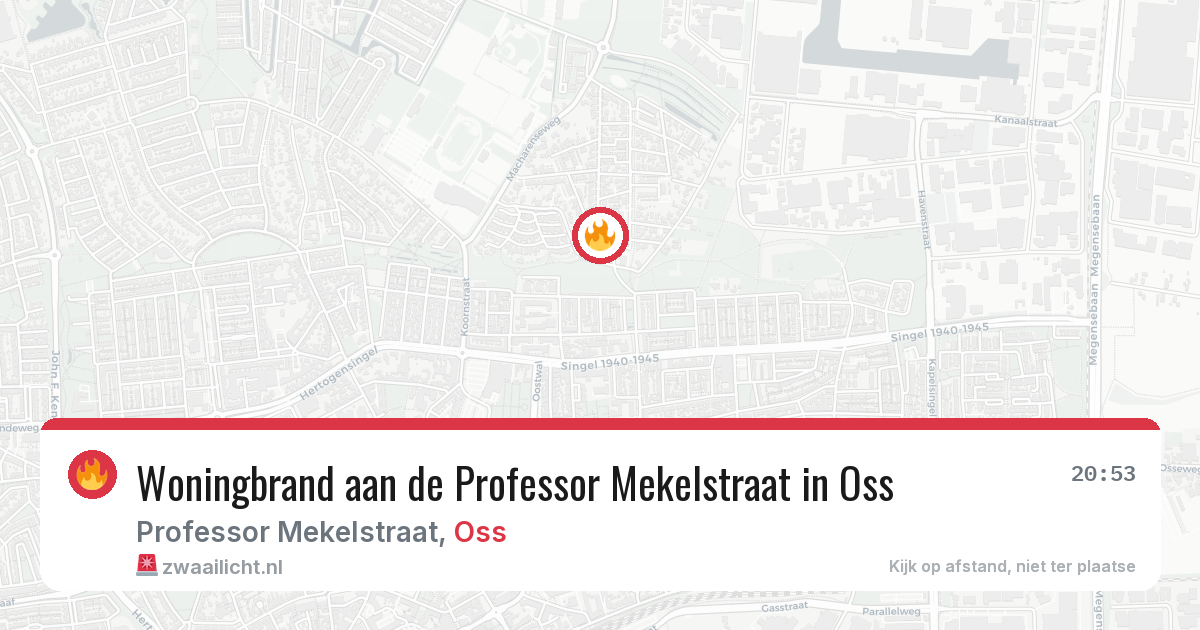 Woningbrand aan de Professor Mekelstraat in Oss — 30 apr 2026