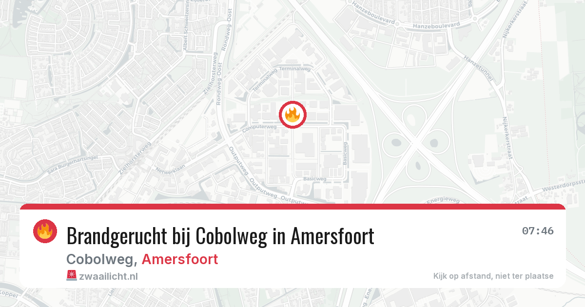 Brandgerucht bij Cobolweg in Amersfoort — 11 aug 2026