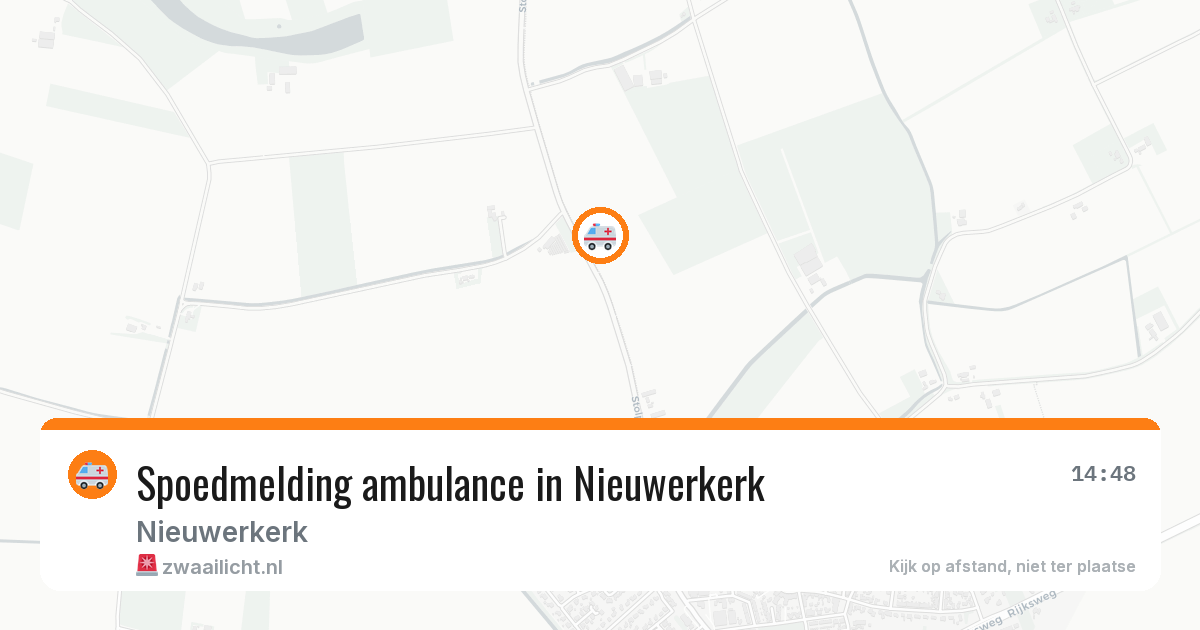 Spoedmelding ambulance in Nieuwerkerk — 11 aug 2026