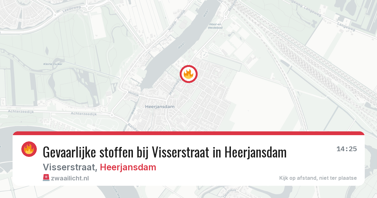 Gevaarlijke stoffen bij Visserstraat in Heerjansdam — 1 mrt 2026