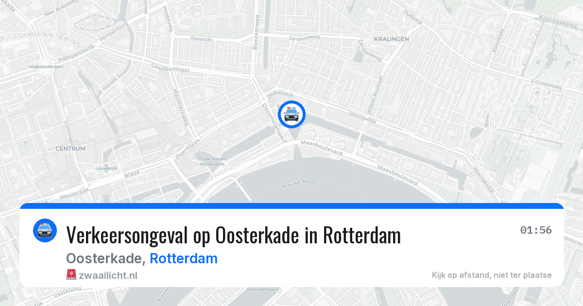 Verkeersongeval op Oosterkade in Rotterdam — 18 mei 2026