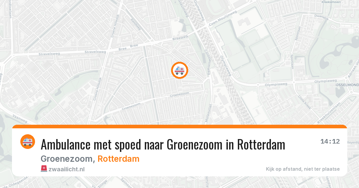 Ambulance met spoed naar Groenezoom in Rotterdam — 2 aug 2026