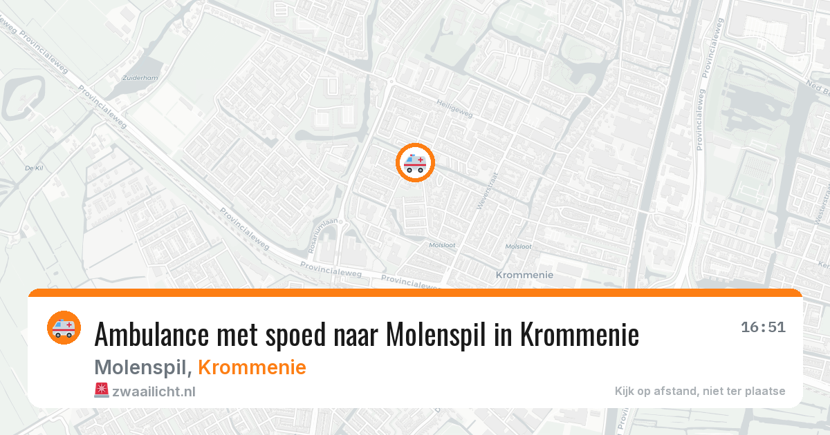 Ambulance met spoed naar Molenspil in Krommenie — 28 apr 2026