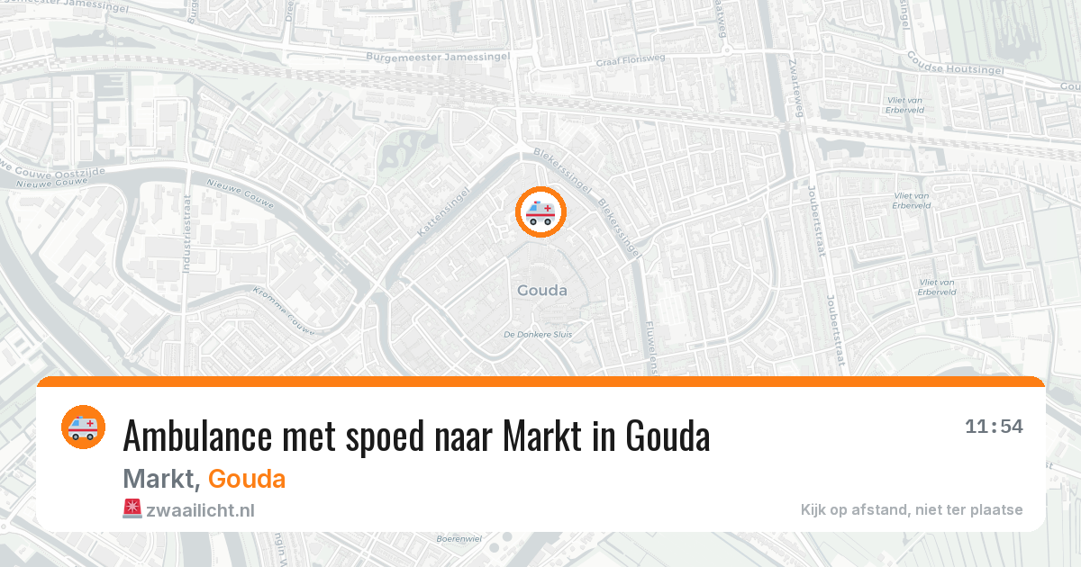 Ambulance met spoed naar Markt in Gouda — 31 jul 2026