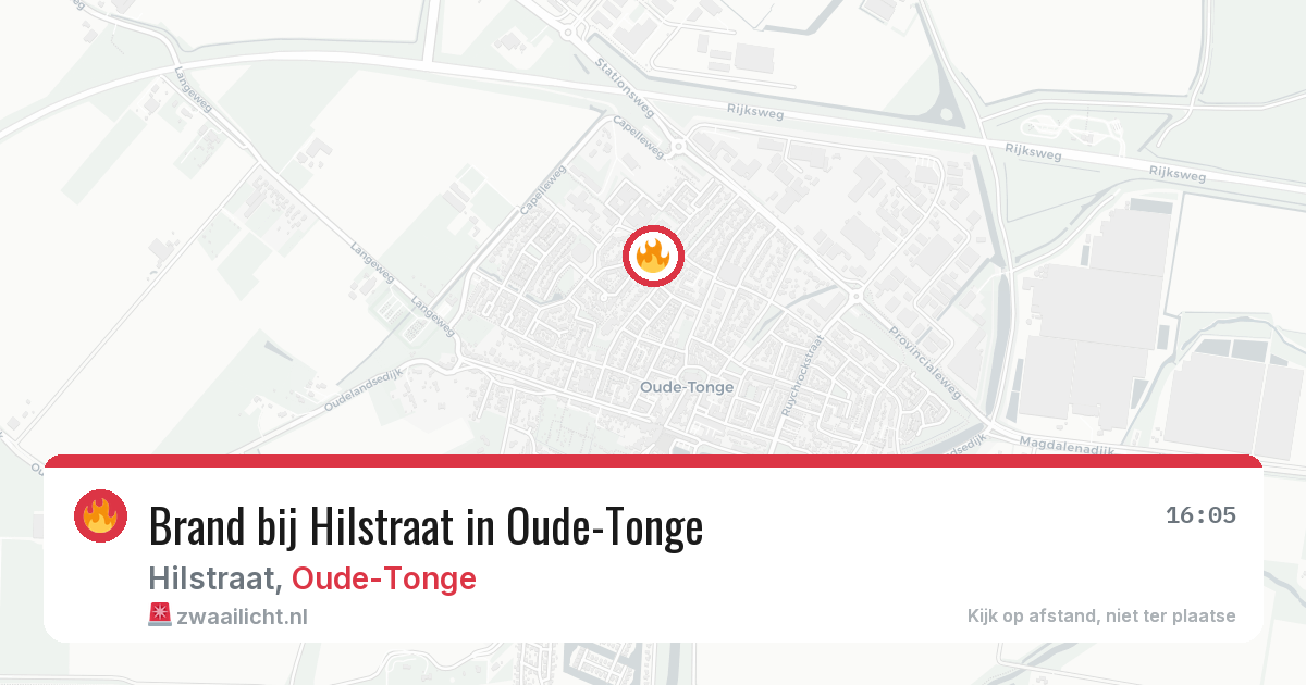Brand bij Hilstraat in Oude-Tonge — 24 mei 2026