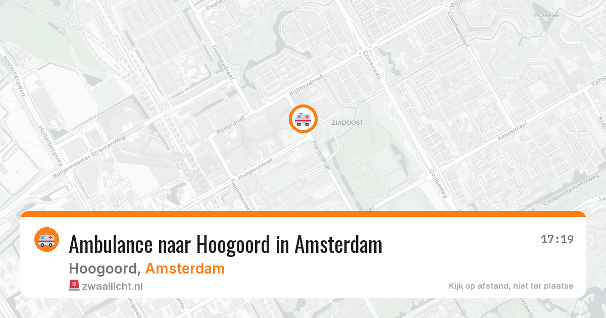 Ambulance naar Hoogoord in Amsterdam — 18 jun 2026