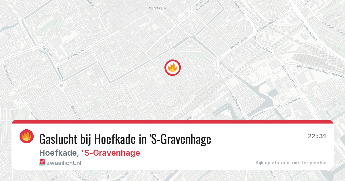 Gaslucht bij Hoefkade in 'S-Gravenhage — 7 mrt 2026