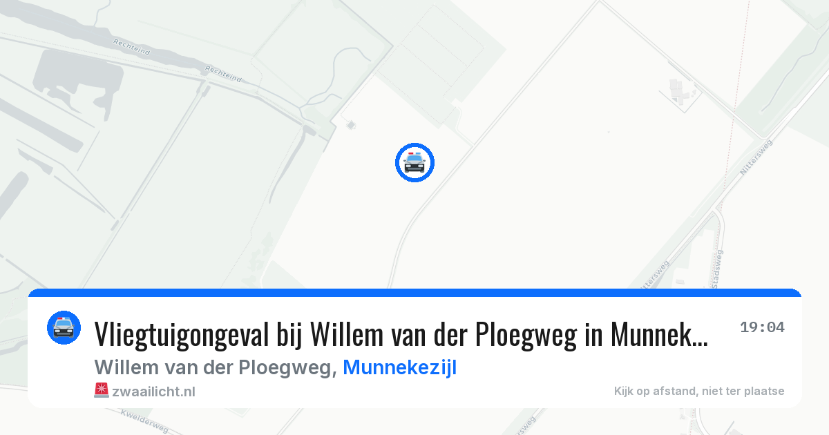 Vliegtuigongeval bij Willem van der Ploegweg in Munnekezijl — 7 mei 2026