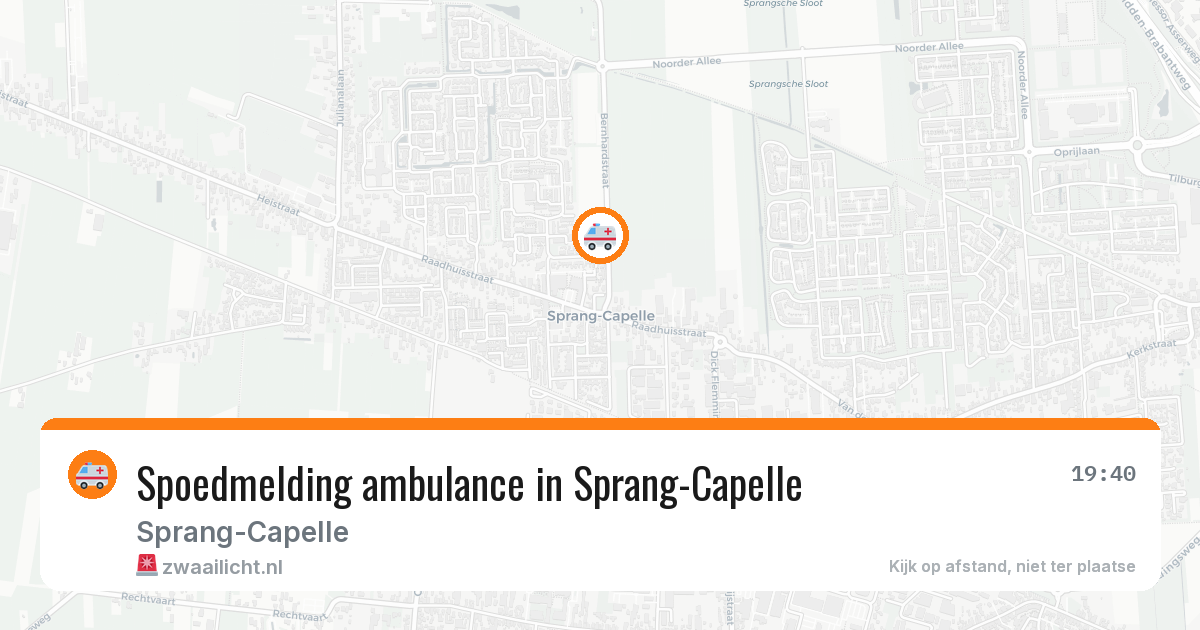 Spoedmelding ambulance in Sprang-Capelle — 24 jun 2026