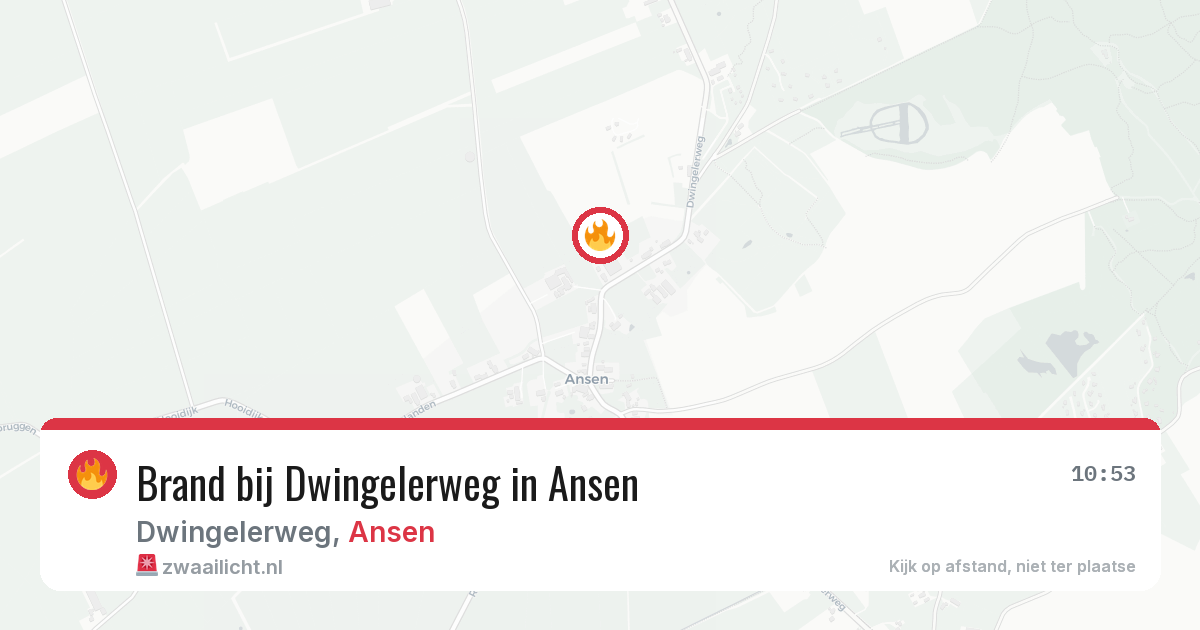 Brand bij Dwingelerweg in Ansen — 2 mrt 2026