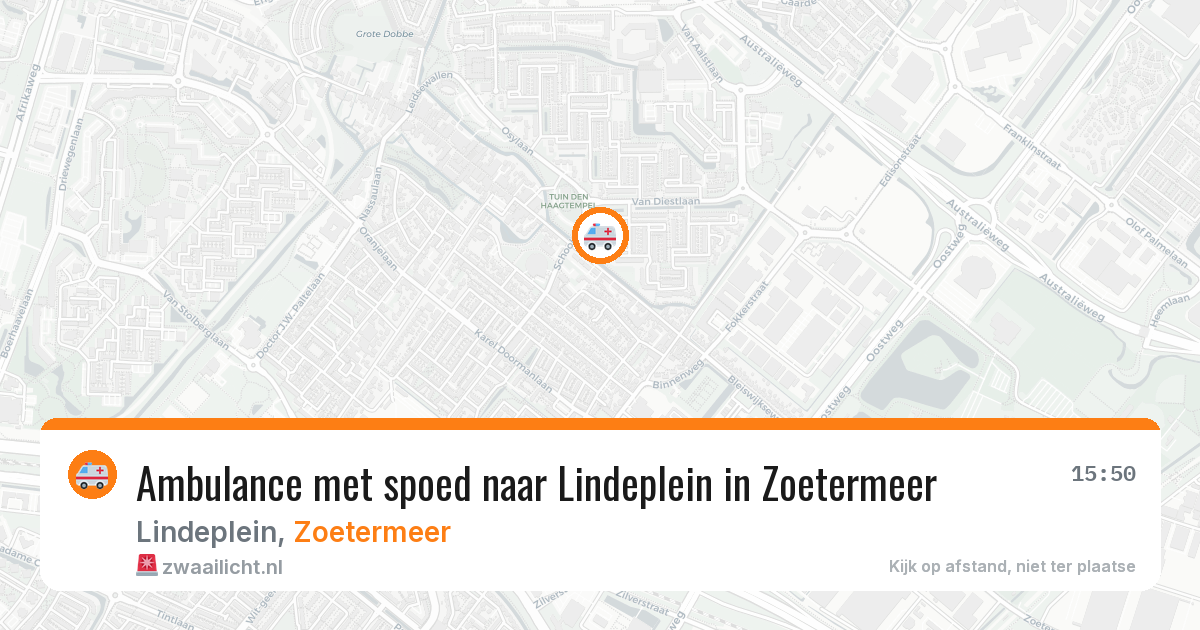 Ambulance met spoed naar Lindeplein in Zoetermeer — 28 mrt 2026