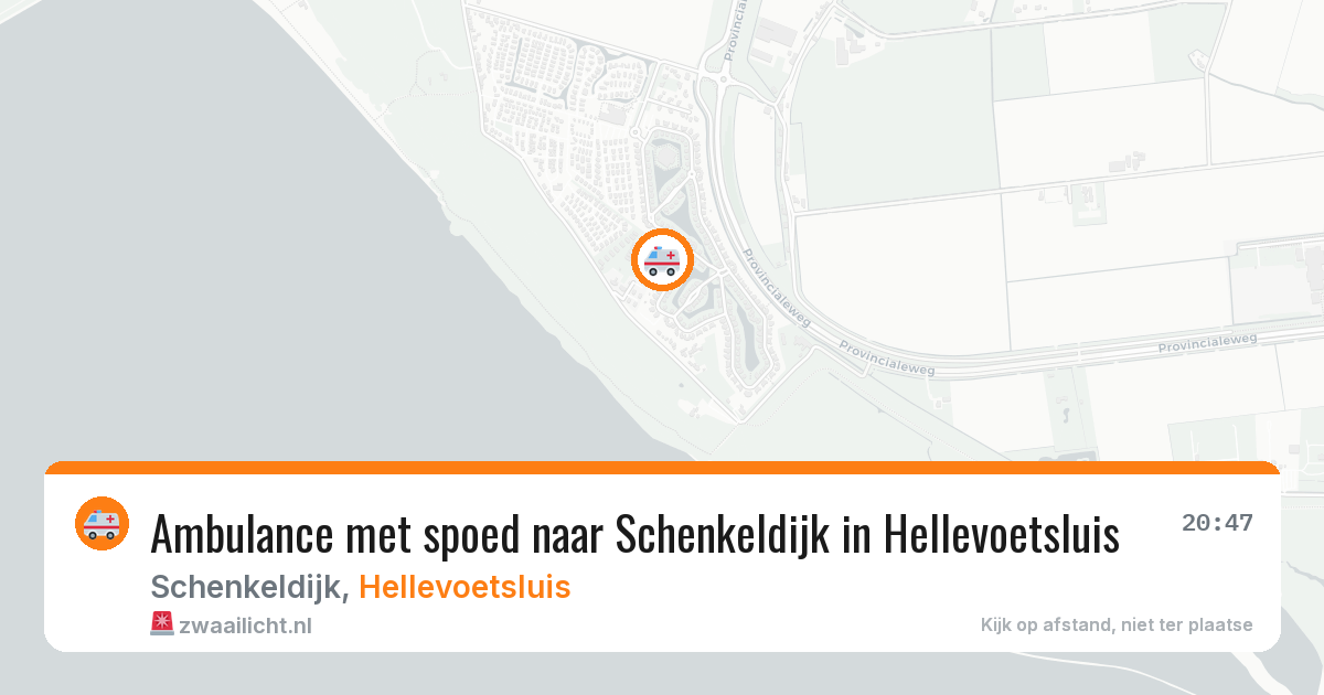 Ambulance met spoed naar Schenkeldijk in Hellevoetsluis — 19 jun 2026