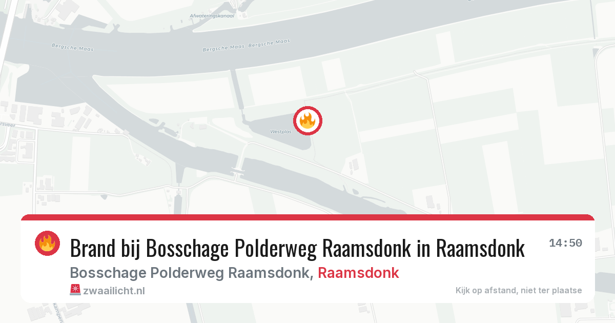 Brand bij Bosschage Polderweg Raamsdonk in Raamsdonk — 14 jul 2026