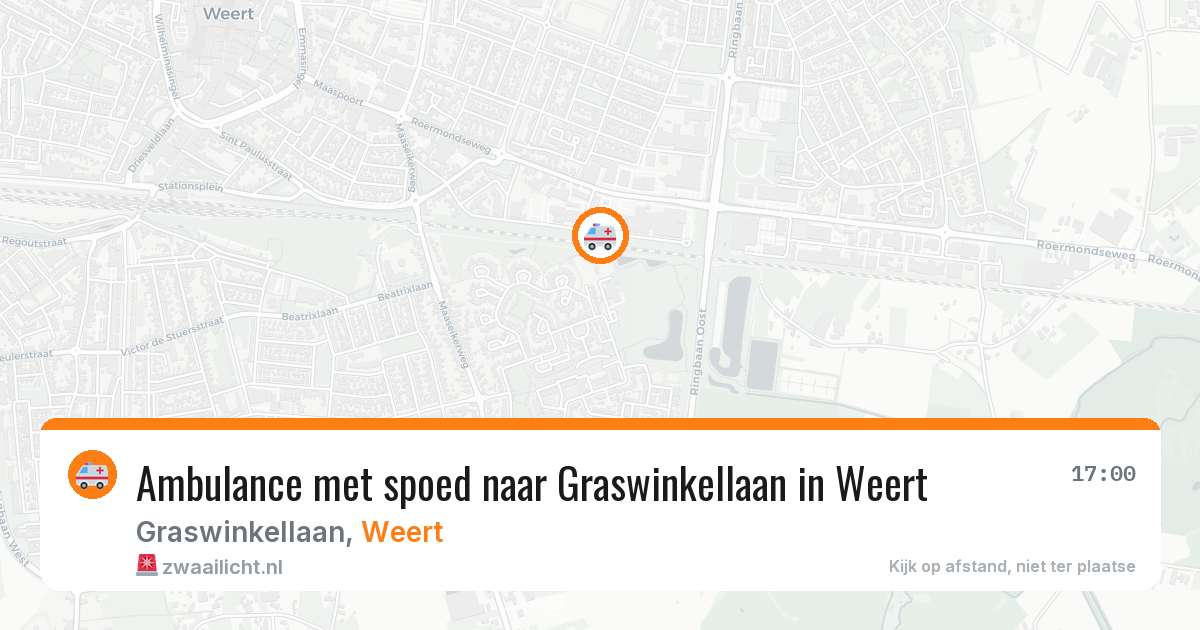 Ambulance met spoed naar Graswinkellaan in Weert — 8 mrt 2026