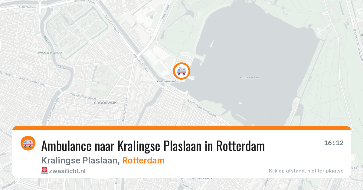 Ambulance naar Kralingse Plaslaan in Rotterdam — 29 jun 2026
