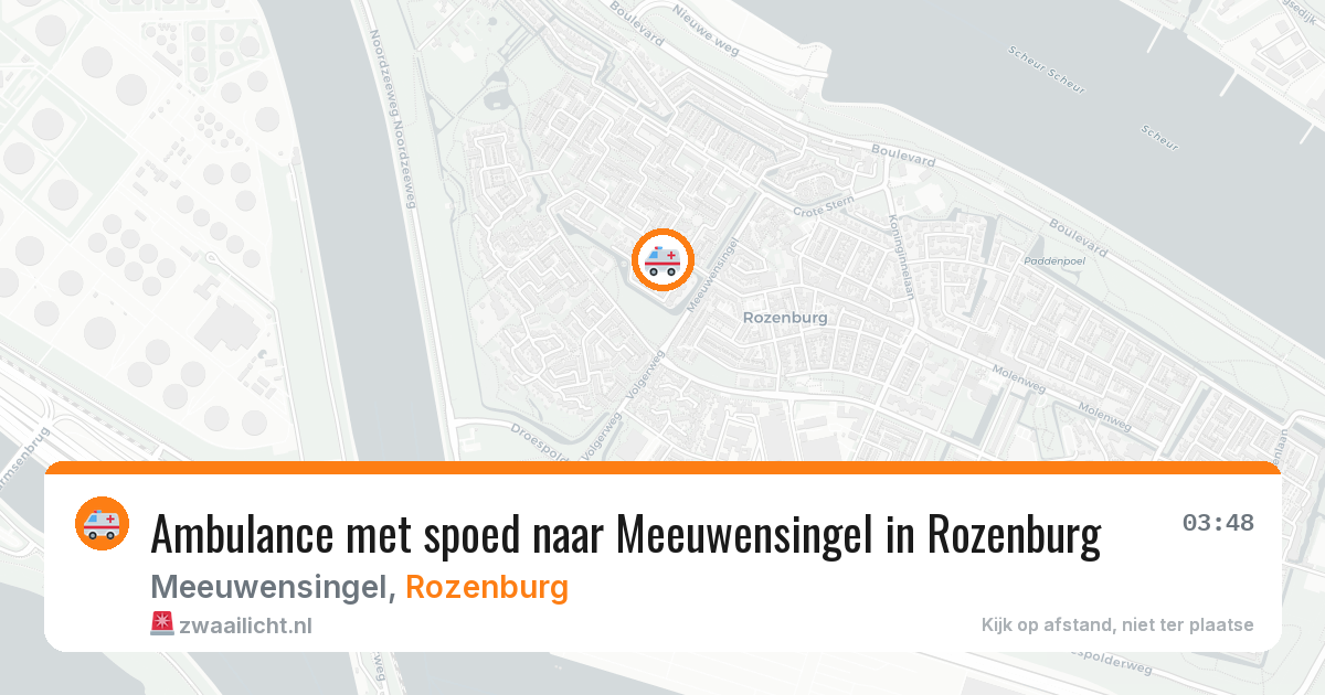 Ambulance met spoed naar Meeuwensingel in Rozenburg — 28 jun 2026